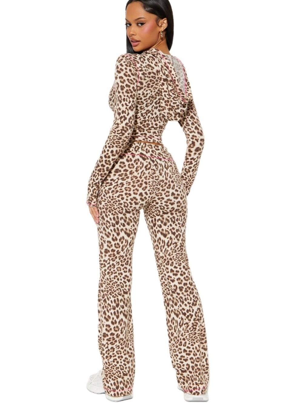 Fashion Nova Animal Print Pants Set Size Large